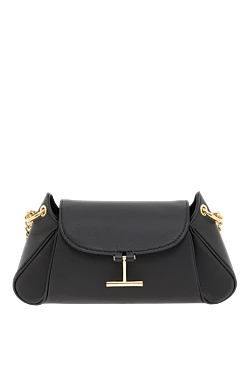 Tom Ford сумка из натуральной зернистой кожи tara chain черная женская 188213 - фото 1