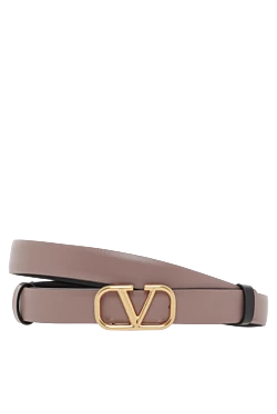 Valentino vlogo signature reversible beige calfskin belt 188216 - photo 1
