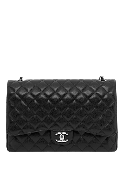 Chanel классическая сумка через плечо с двойным клапаном из зернистой кожи 188901 - фото 1