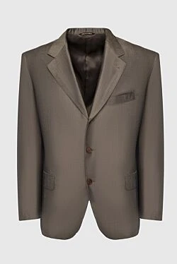 Canali піджак із шовку коричневий чоловічий 936576 - фото 1