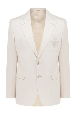 Gucci пиджак из льна и хлопка белый мужской 945037 - фото 1