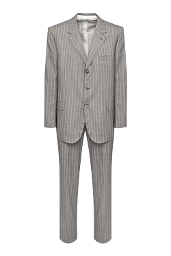 Brioni костюм мужской из шерсти и шелка серый 950165 - фото 1