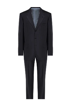 Brioni костюм мужской из шерсти и шелка черный 950168 - фото 1