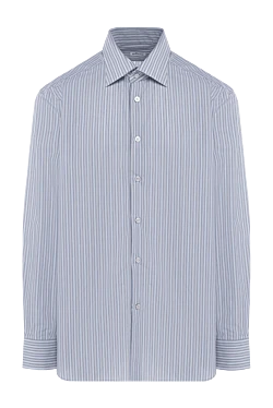 Kiton сорочка з бавовни синя чоловіча 958193 - фото 1