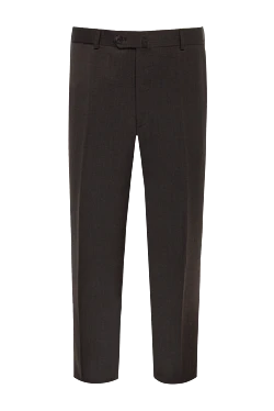 Isaia брюки из шерсти черные мужские 977866 - фото 1