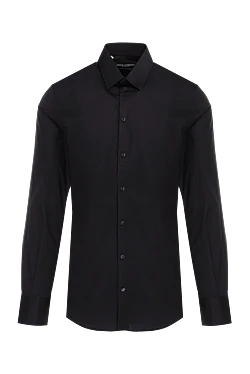 Dolce & Gabbana сорочка з бавовни та еластану чорна чоловіча 994804 - фото 1