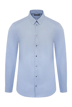 Dolce & Gabbana сорочка з бавовни блакитна чоловіча 994806 - фото 1