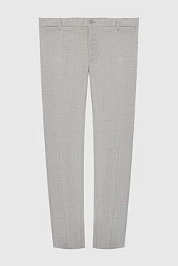 Dolce & Gabbana брюки из шерсти серые мужские 995075 - фото 1