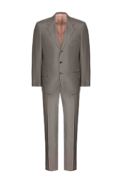 Brioni костюм мужской из шерсти бежевый 995183 - фото 1
