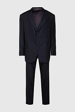 Brioni костюм мужской из шерсти и шелка черный 999341 - фото 1