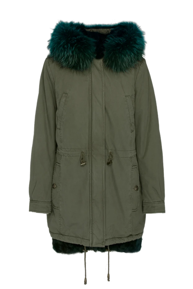 Alessandra Chamonix women's green parka made of cotton and natural fur 138257 - photo 1