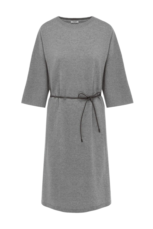 Peserico grey womens dress with a contrasting thin belt 155884 - photo 1