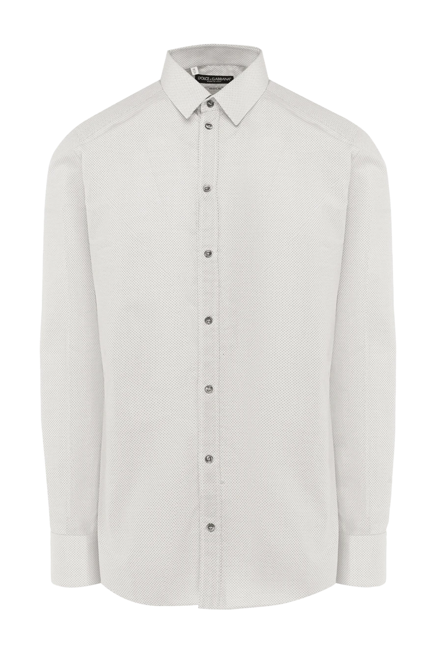 Dolce & Gabbana чоловіча блакитна бавовняна сорочка 115241 - фото 1