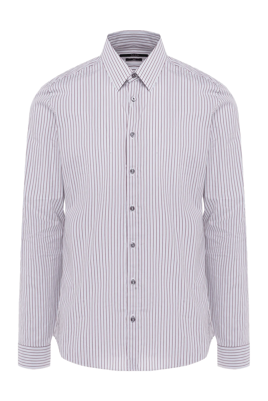 Gucci чоловіча біла бавовняна сорочка у смужку 119269 - фото 1