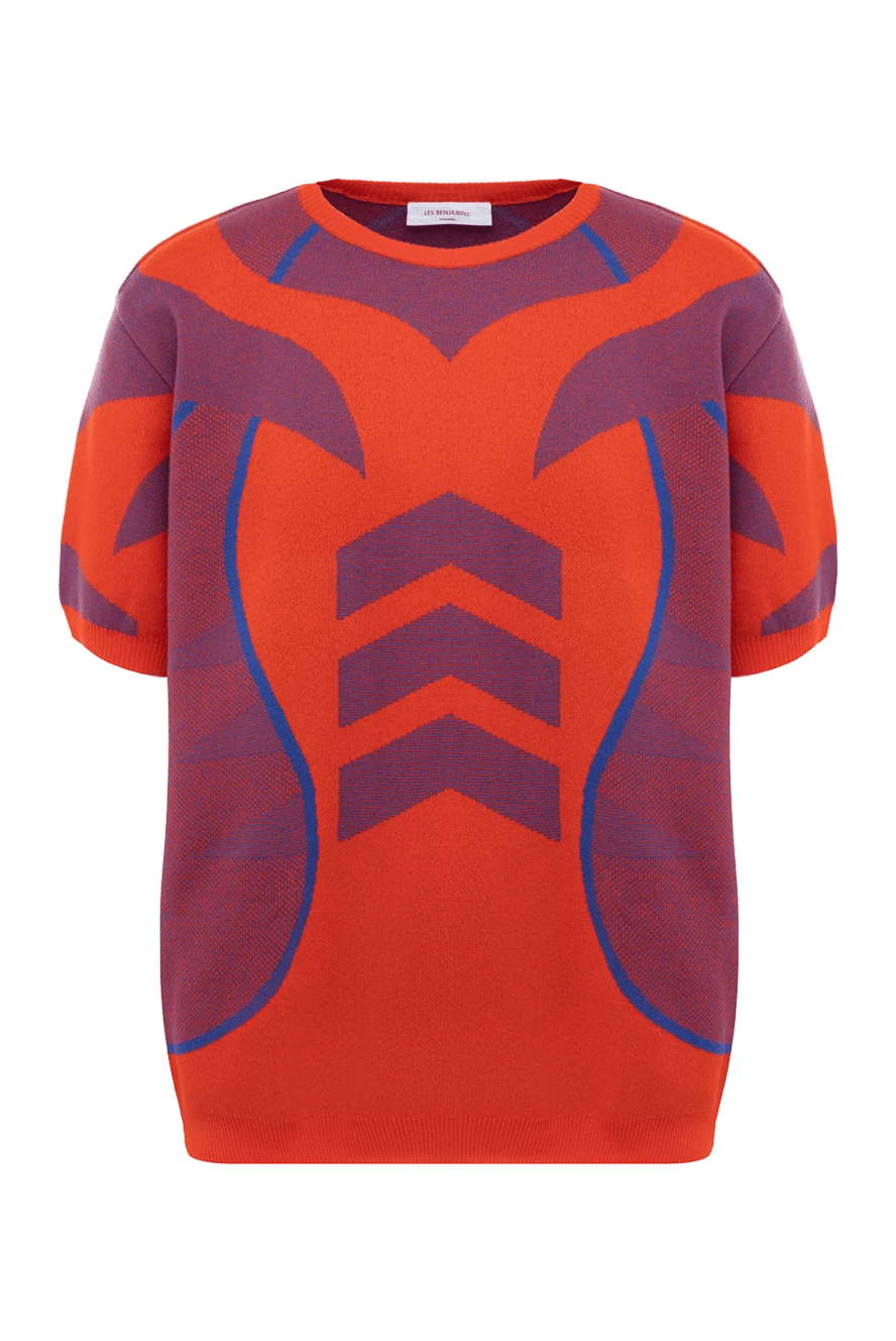 Les Benjamins orange cotton short sleeve jumper for men 131380 - photo 1