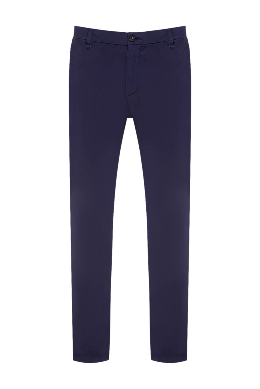 Corneliani мужские голубые хлопковые брюки 131921 - фото 1