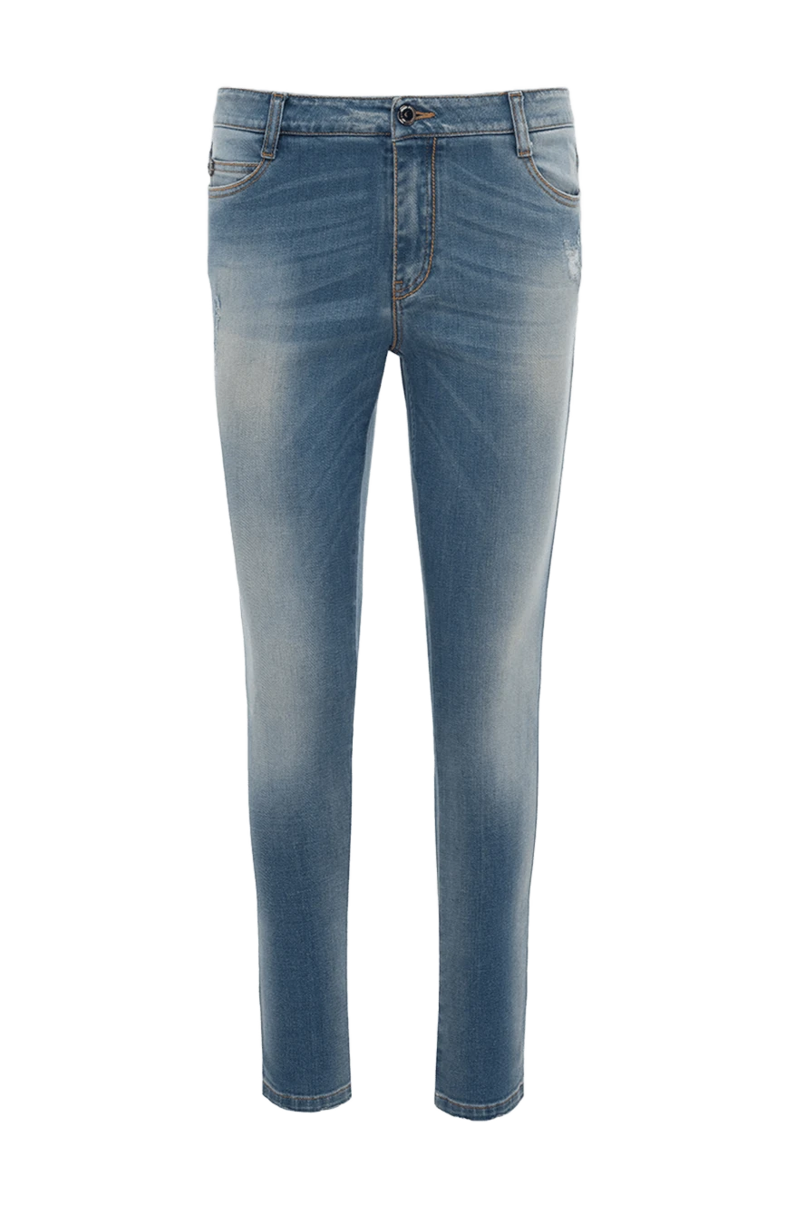Ermanno Scervino джинси жіночі сині зі світлими потертостями 132006 - фото 1