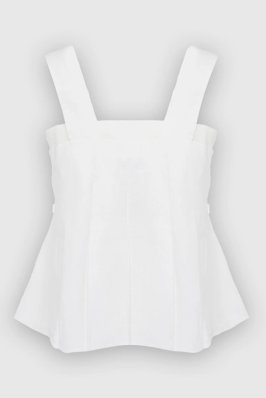 Malo white linen top for women 132201 - photo 1