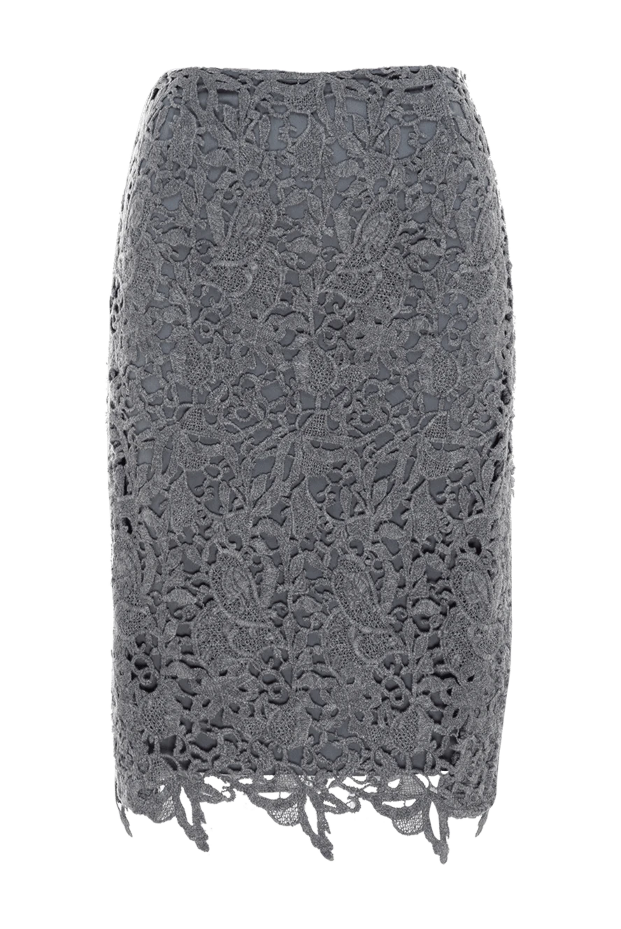 Ermanno Scervino юбка из шелка серая женская 133806 - фото 1