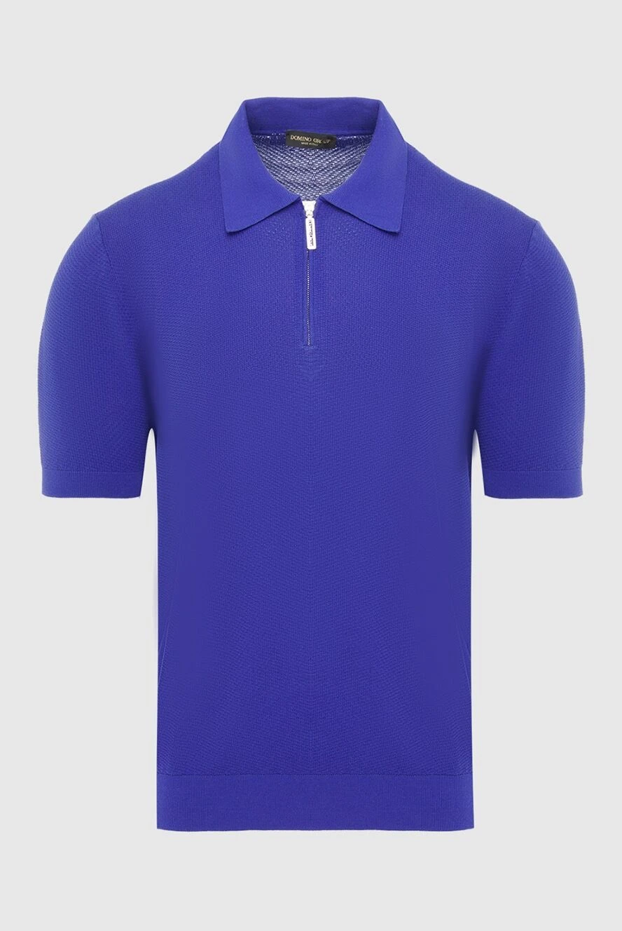 Cesare di Napoli men's purple cotton polo shirt with zipper 134980 - photo 1