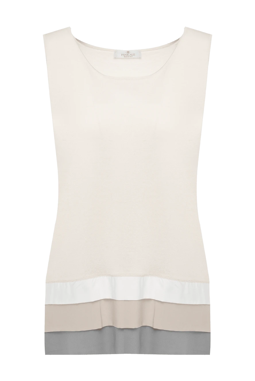 Panicale women's beige cotton top 134994 - photo 1