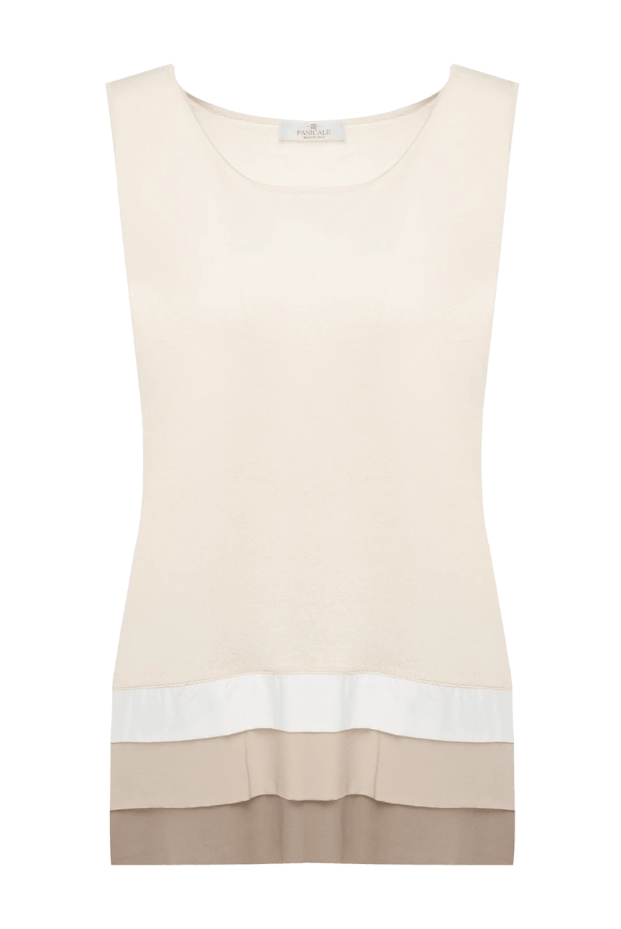Panicale women's beige cotton top 134995 - photo 1