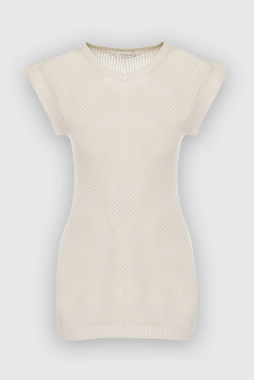 Pashmere silk top for women beige 135369 - photo 1