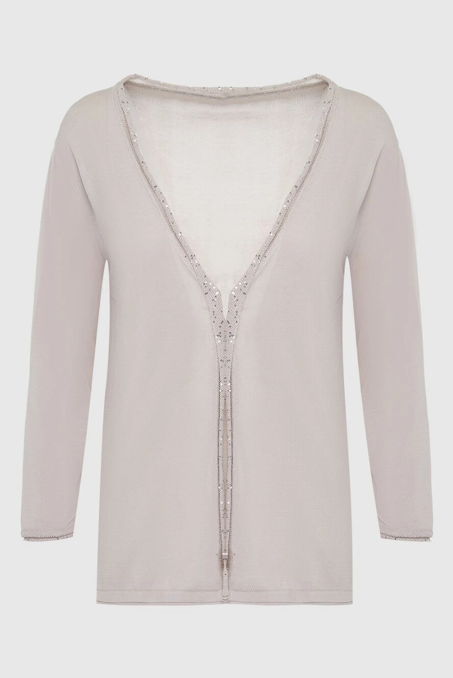 Pashmere beige cotton cardigan for women 135386 - photo 1