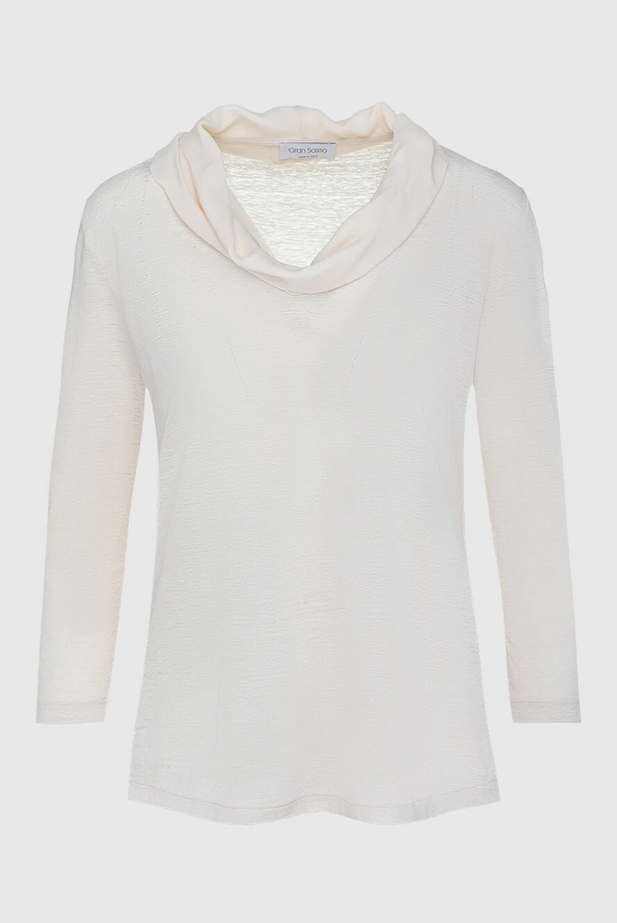 Gran Sasso beige linen and silk t-shirt for women 135898 - photo 1