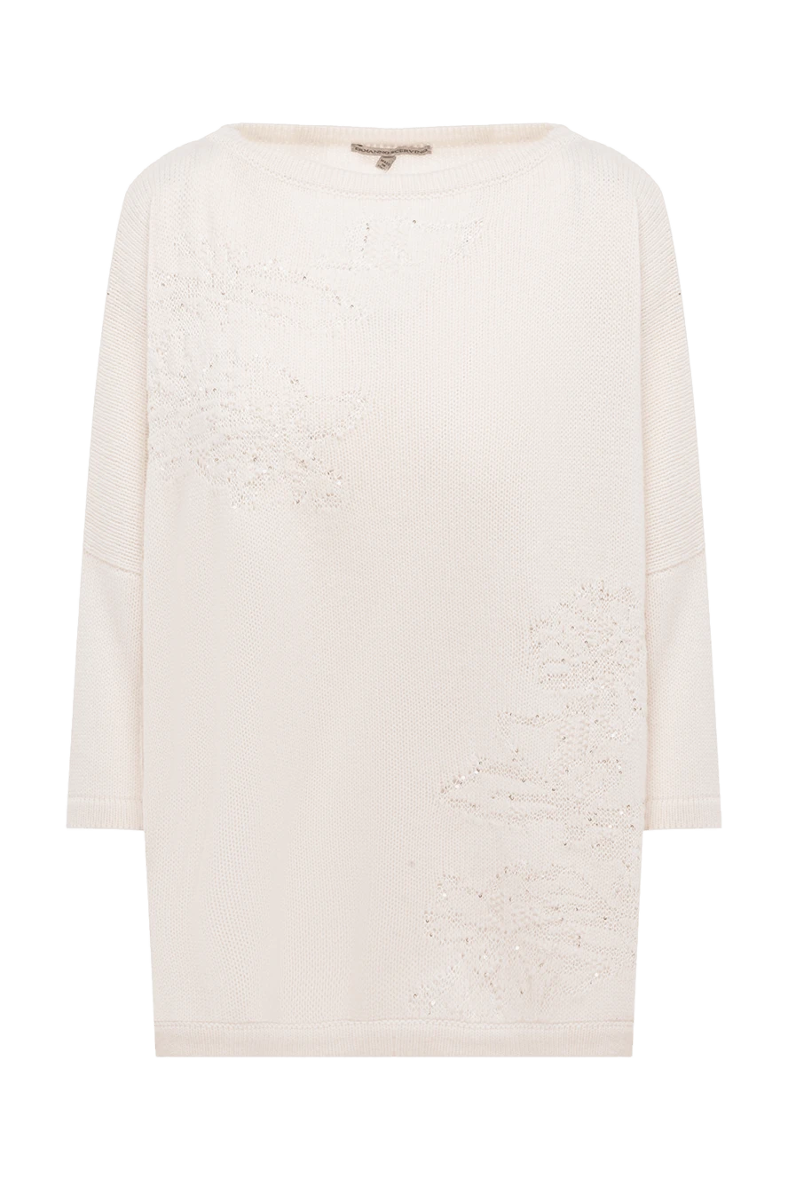 Ermanno Scervino white viscose jumper for women 136928 - photo 1