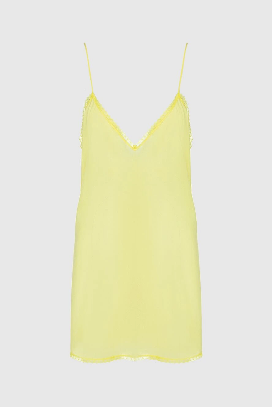 Ermanno Scervino топ из хлопка желтый женский 136958 - фото 1