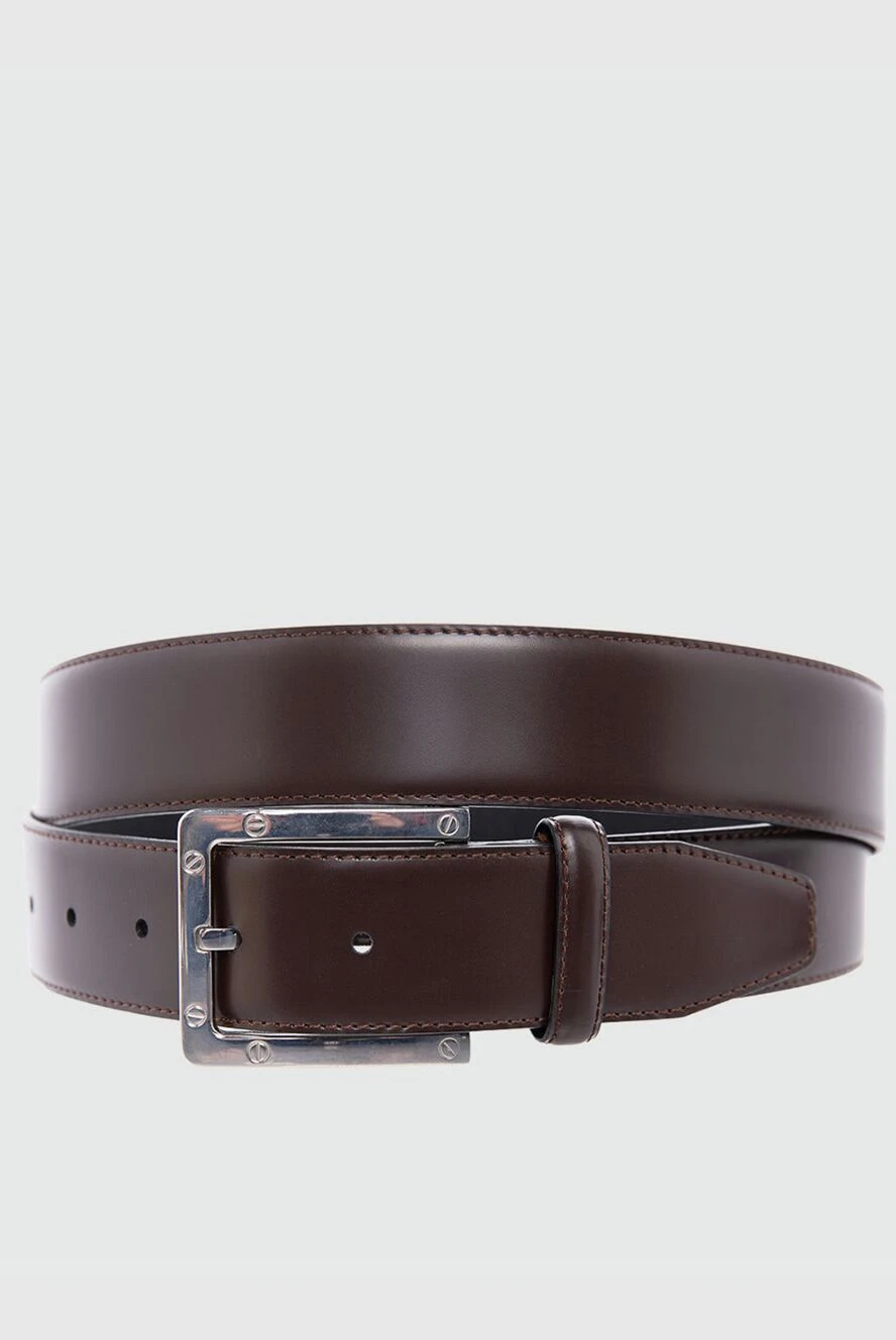 Araldi 1930 dark brown leather belt for men 137659 - photo 1