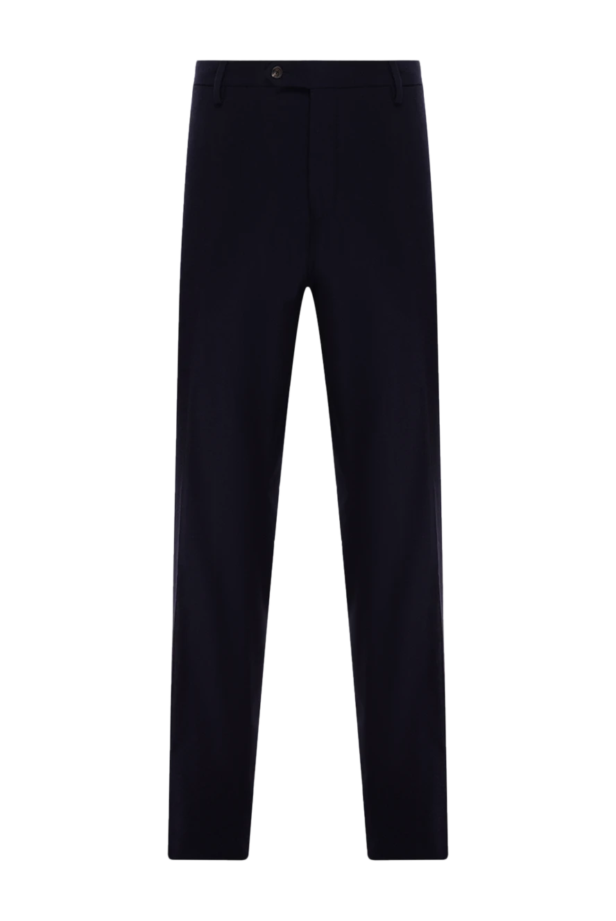 Cesare di Napoli men's blue wool and cashmere pants 137745 - photo 1