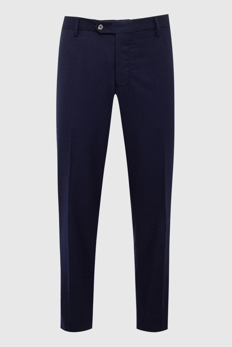 Cesare di Napoli men's blue wool pants 137753 - photo 1