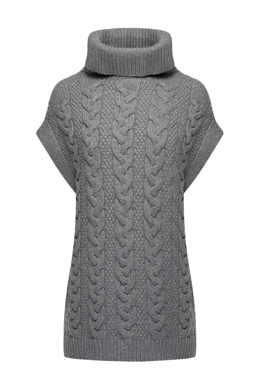Casheart джемпер-безрукавка з вовни та кашеміру сірий жіночий 138067 - фото 1