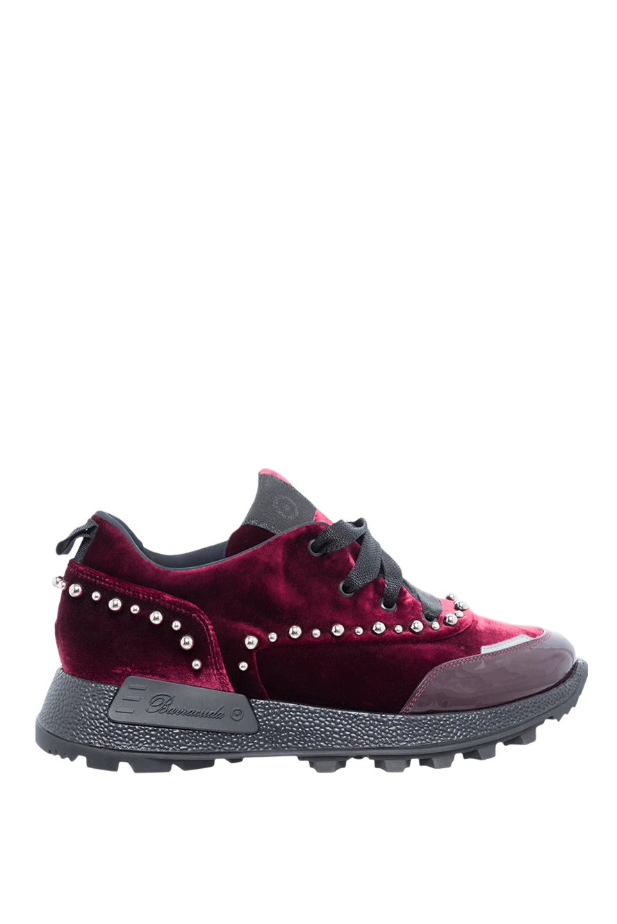 Barracuda Brand women's burgundy sneakers with beads 138204 - photo 1