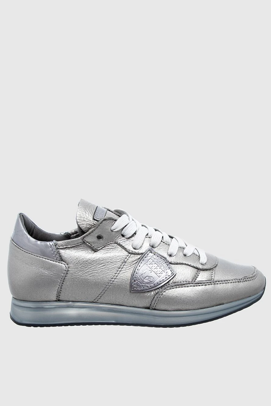 Philippe Model women's sneakers with an embroidered logo in gray 138675 - photo 1