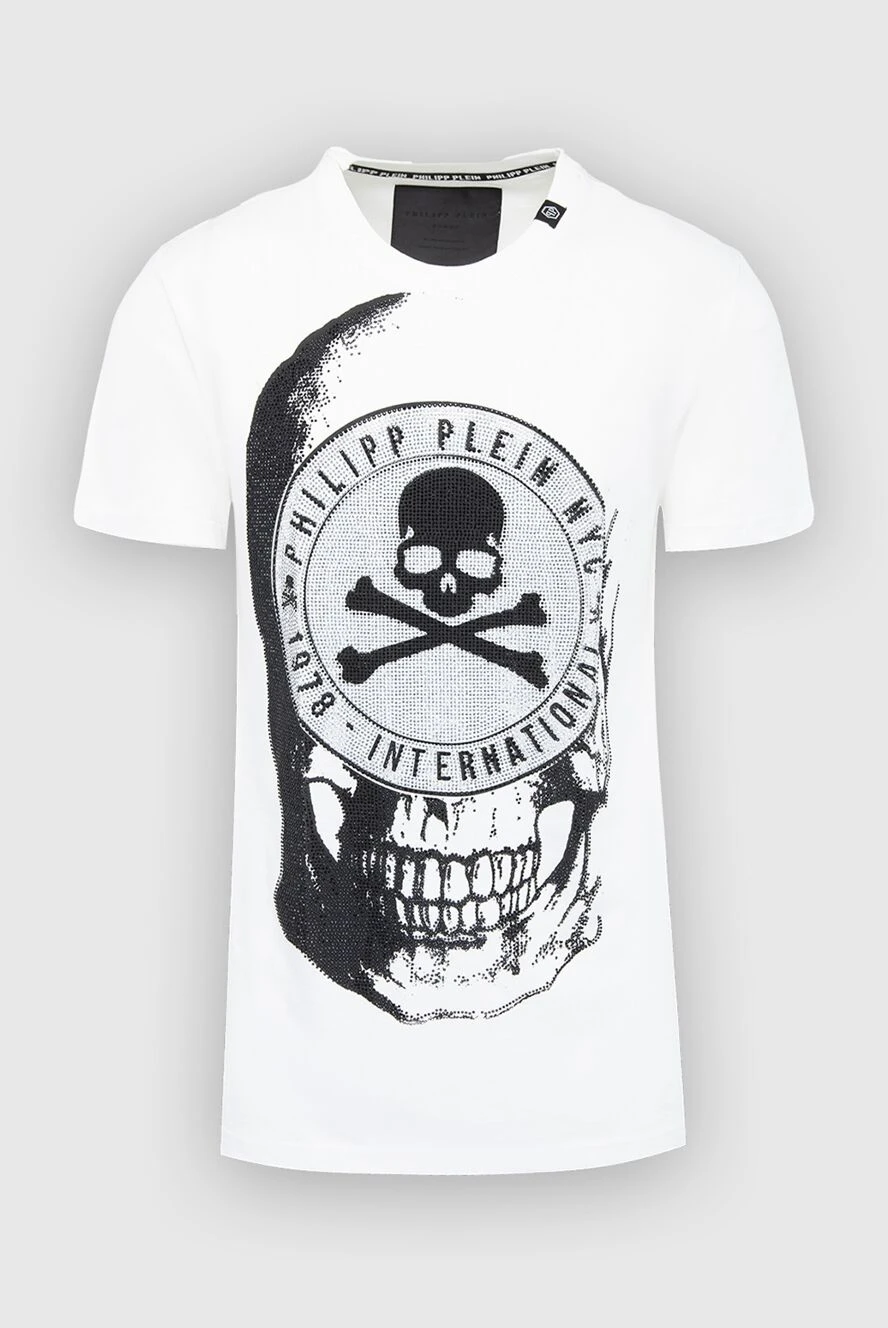 Philipp Plein футболка из хлопка белая мужская 140016 - фото 1