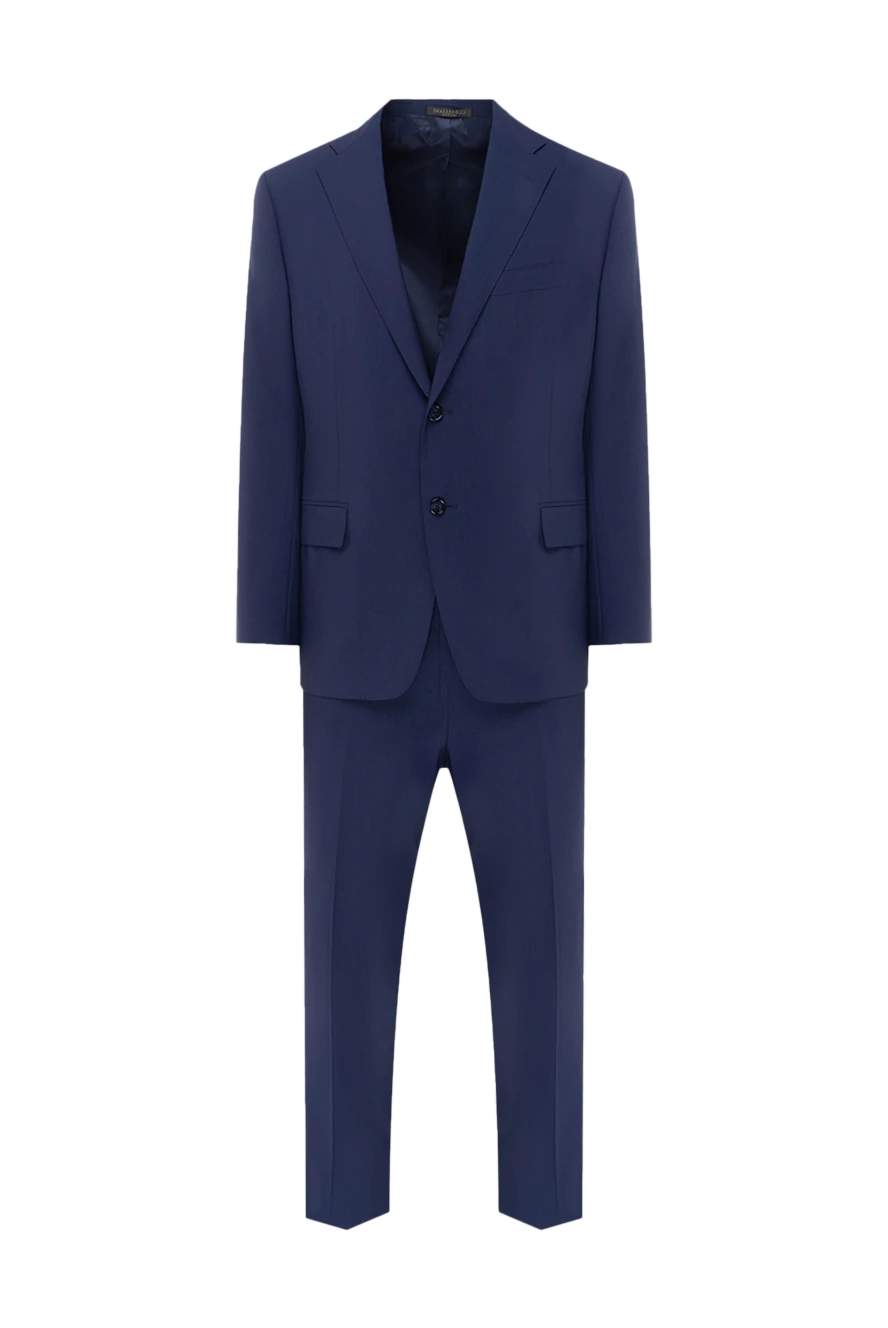 Corneliani костюм шерстяной насыщенно-синий классический мужской 140623 - фото 1