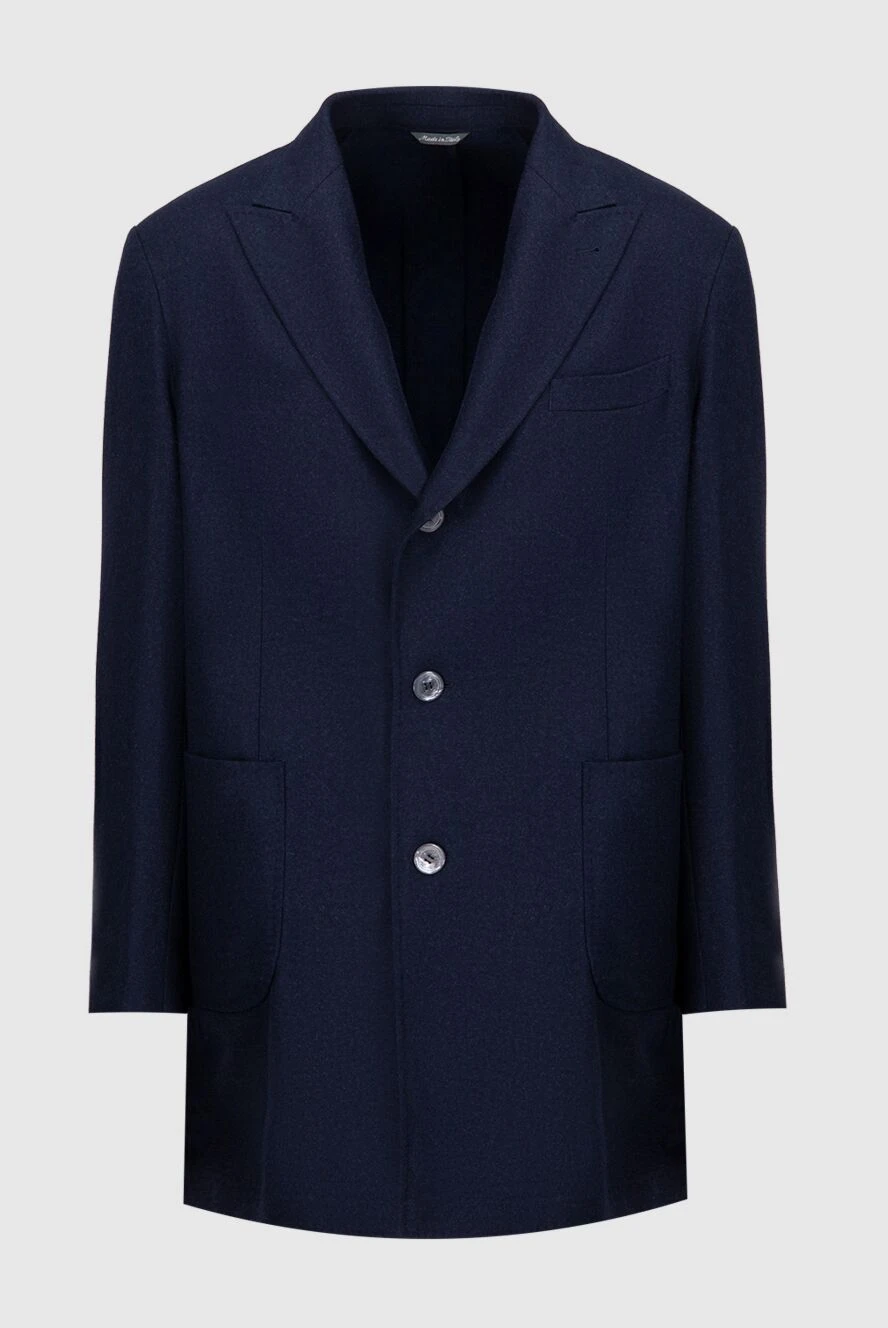 Tombolini men's blue classic wool coat 142143 - photo 1