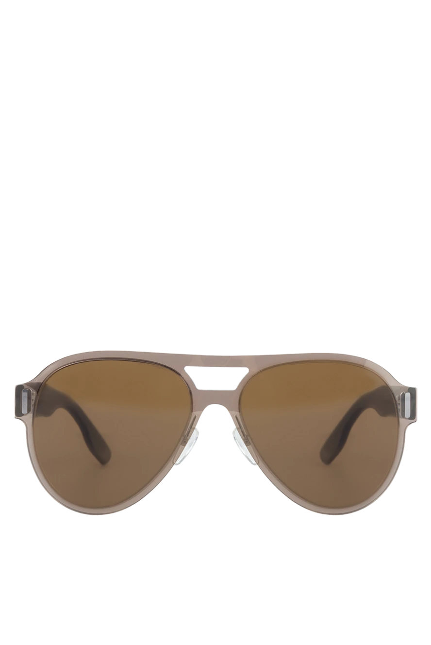 Alexander McQueen brown men's metal and plastic sunglasses for sun protection 142605 - photo 1