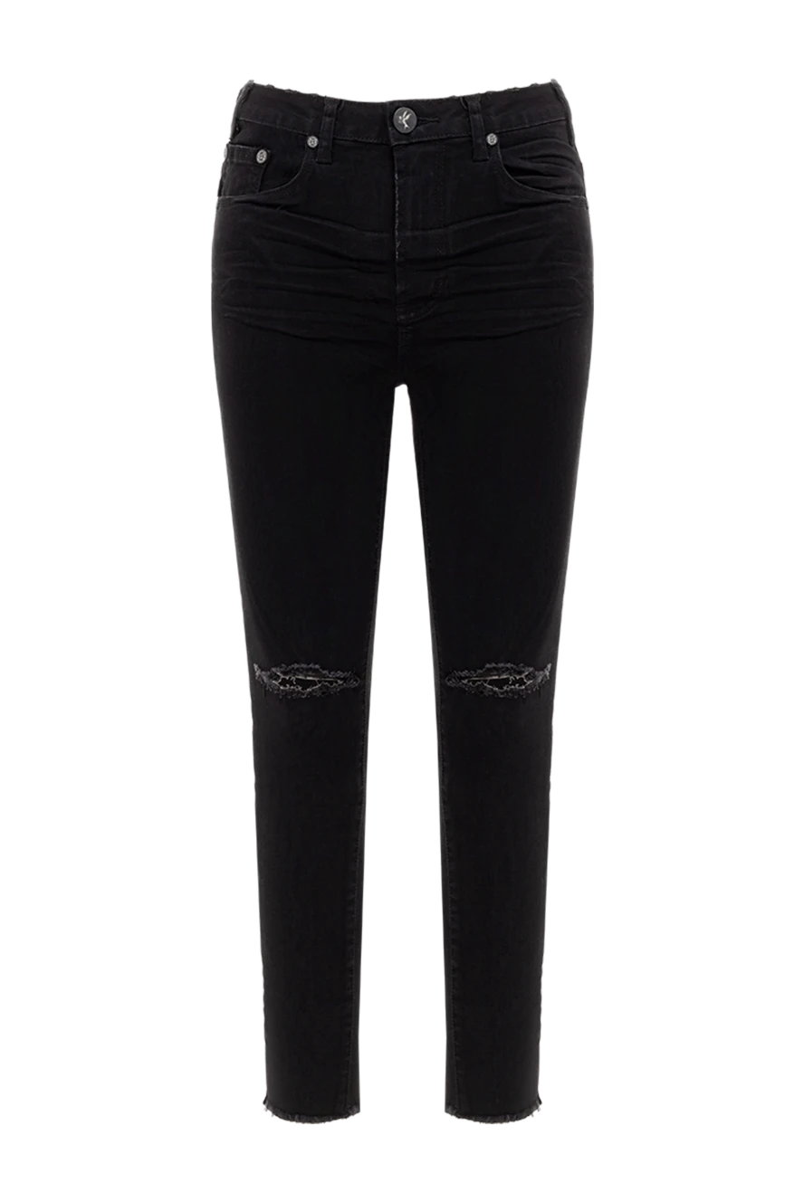 One Teaspoon black women's skinny jeans with knee rips 142846 - photo 1
