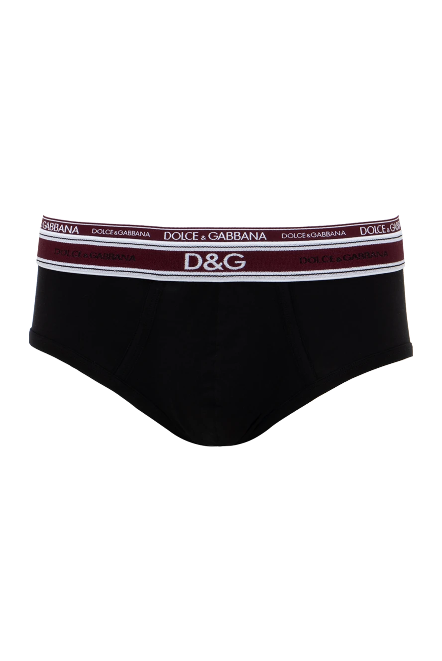 Dolce & Gabbana чоловічі чорні труси брифи з бавовни та еластану 143059 - фото 1