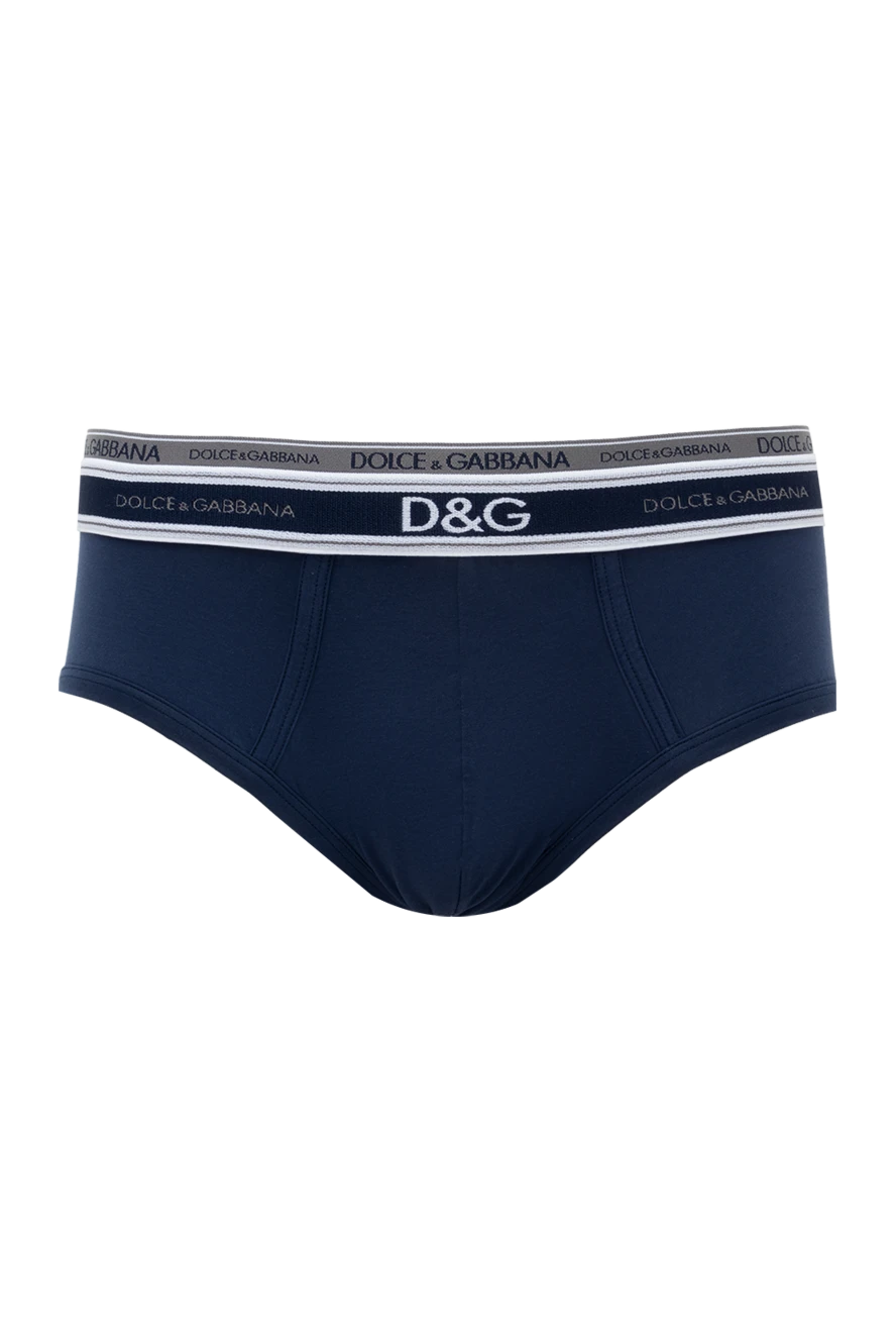 Dolce & Gabbana чоловічі сині труси брифи з бавовни та еластану 143061 - фото 1