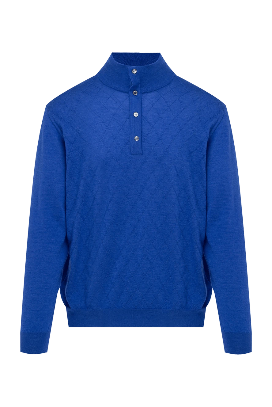 LB cashmere and silk blue men's tee 143338 - photo 1
