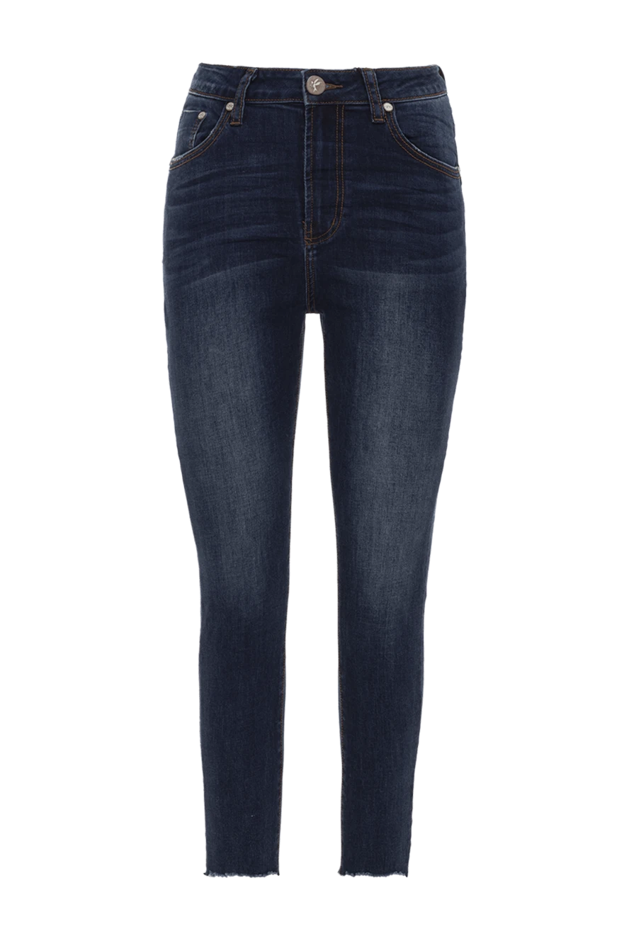 One Teaspoon blue women's jeans with a high rise and raw hem 143522 - photo 1