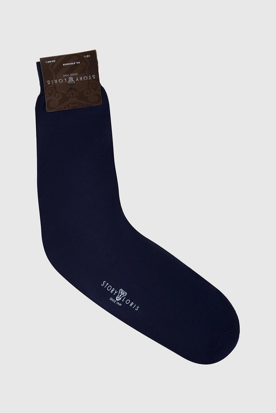 Story Loris men's blue cotton socks 144254 - photo 1