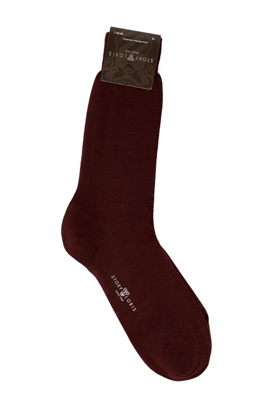 Story Loris socks made of wool and polyamide burgundy for men 144258 - photo 1