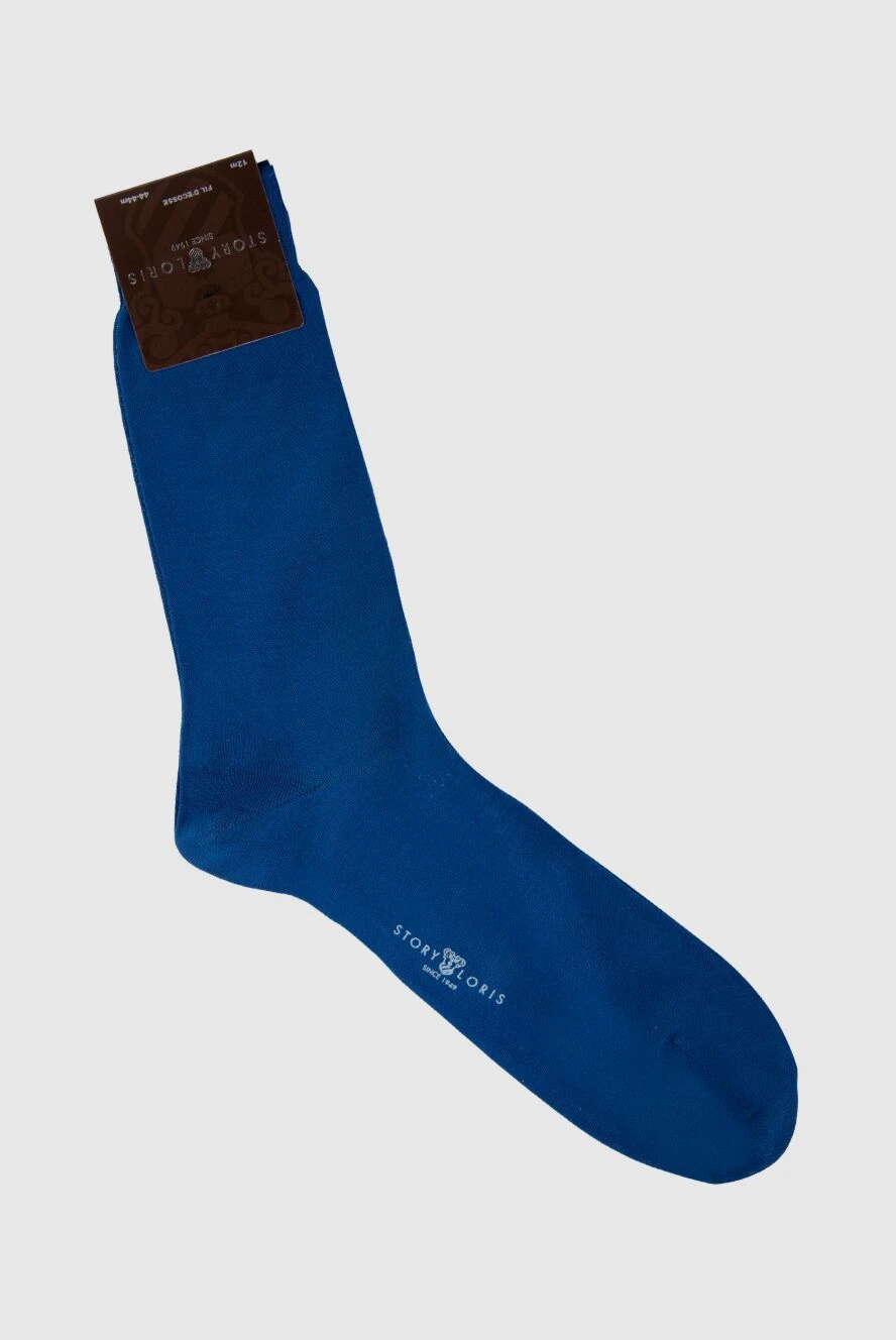 Story Loris men's blue cotton socks 144259 - photo 1