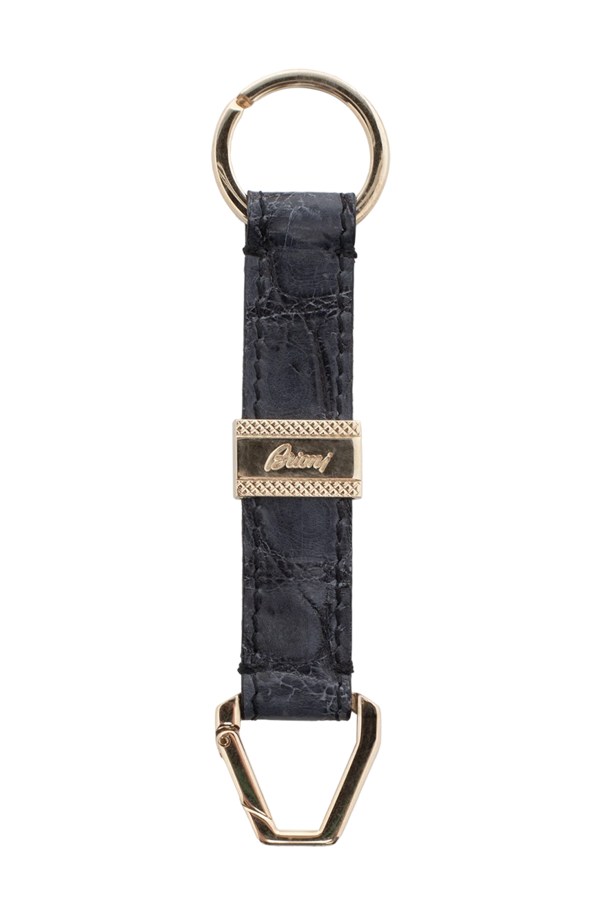 Brioni keychain made of crocodile leather gray for men 144863 - photo 1